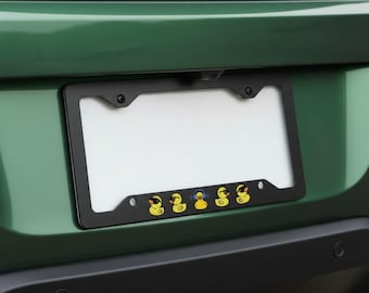 Marco para matrícula de pato, divertido marco de placa de coche con forma de pato de goma, accesorio estético para coche, regalo para ella y él, marco personalizado colorido.