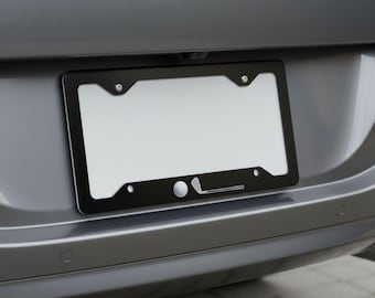 Marco para matrícula de golf, marco para placa de pelota de golf y carrito de golf, regalo para golfistas, soporte para matrícula personalizado en negro brillante, regalo para amantes del golf