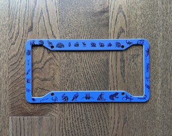 Wildlife License Plate Frame, Nature Animal Car Tag Frame, Forest Animals Car Accessory, Gift for Nature Lovers, USA Plate