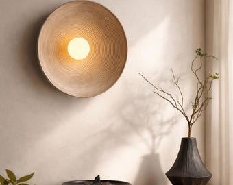 Retro-Wandleuchte aus japanischem Kunstharz – Minimalistische Boho-Wandlampe für Schlafzimmer, Wohnzimmer oder Nachttisch