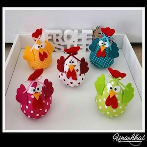 Lustige Stoffhühner Huhn Stoffhuhn Osterhuhn Osterdeko Deko Ostern Frühling Frühlingsdeko Anhänger Frühlingsanhänger handarbeit
