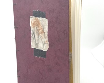 Carnet de croquis d'artiste avec couverture en papier mexicain fait main, reliure copte, 120 pages, ouverture à plat pour dessiner ou écrire