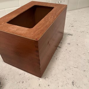 Handcrafted Dovetail Pine Keepsake Box, Delicate Thin-Wall Wood Organizer, Artisan Desktop Storage- 8.5" x 5.5" x 5.25" Traditional Joinery