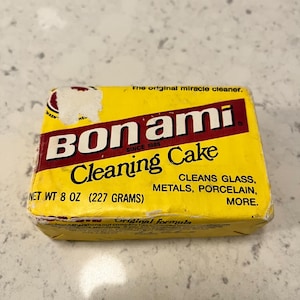 Vintage Bon Ami Cleaning Cake Bar 8 oz | Discontinued Original Formula Natural Cleanser | Mid Century Kitchen Memorabilia Movie Prop