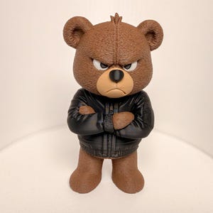 Grumpy Bear Figurine | 3D Printed Desk Guardian