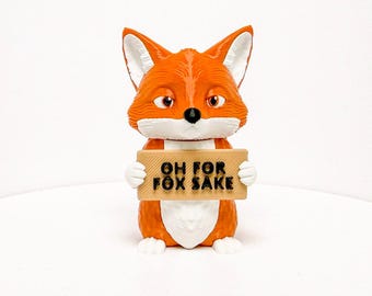 Oh For Fox Sake Figurine | Funny Animal Desk Collectible | Animals with Attitude