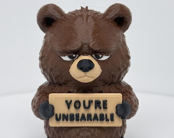 You're Unbearable Bear Figurine | Funny Animal Desk Collectible | Animals with Attitude