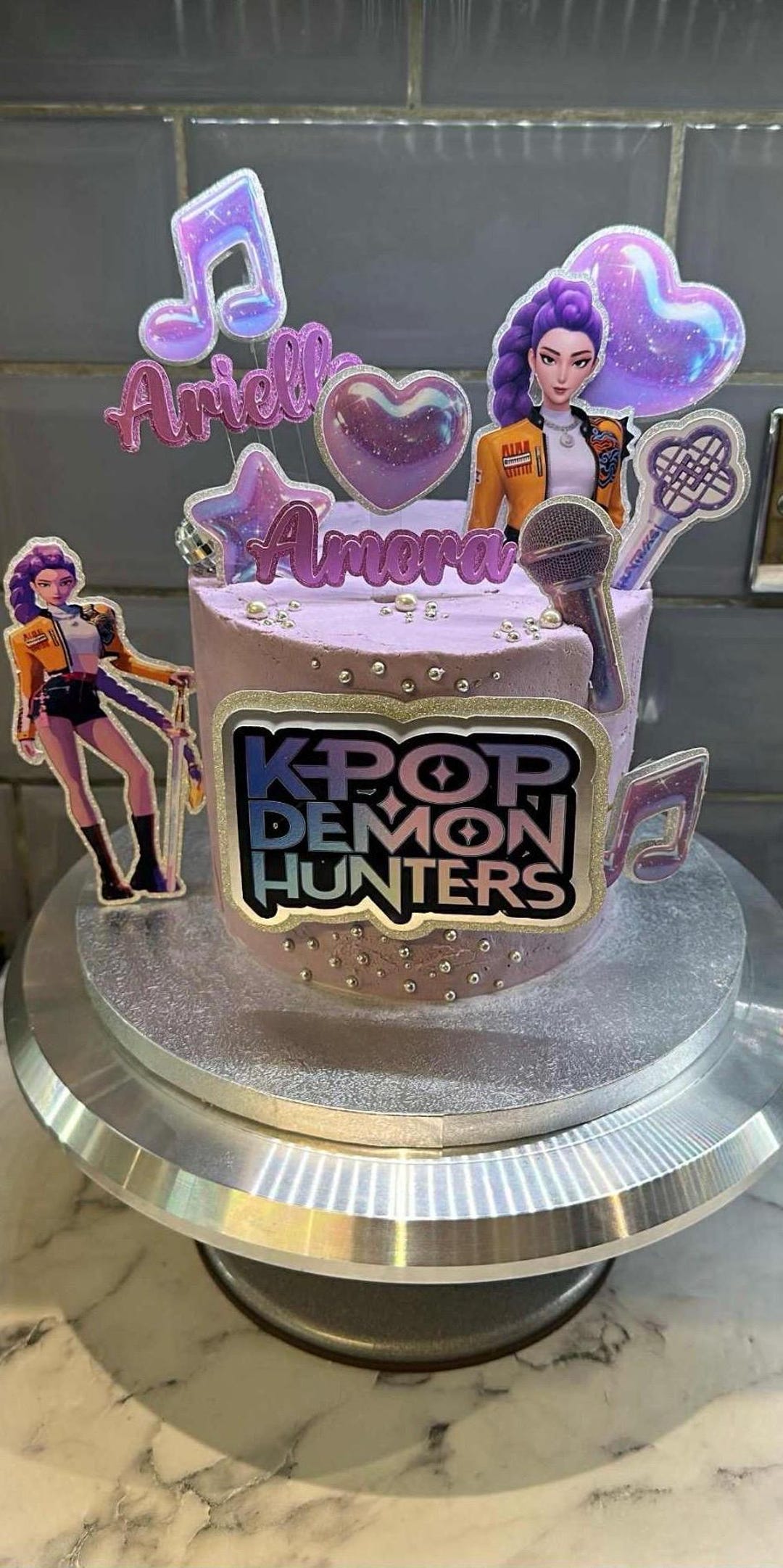 Personalised K-pop Demon Hunters Cake Topper - Rumi | Custom Name Cake ...