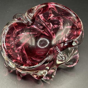 Murano ashtray - Etsy 日本 murano ブルー＆クリア アートガラス