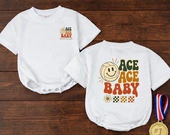 Personalized Volleyball Baby Romper, Volleyball Kid Shirt, Volleyball Sweatshirt, Ace Ace Baby Outfit, Retro Volleyball Sports Baby Shirt