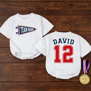 Heading Home Baseball Romper, Personalized Team Name Baby Kid Shirt