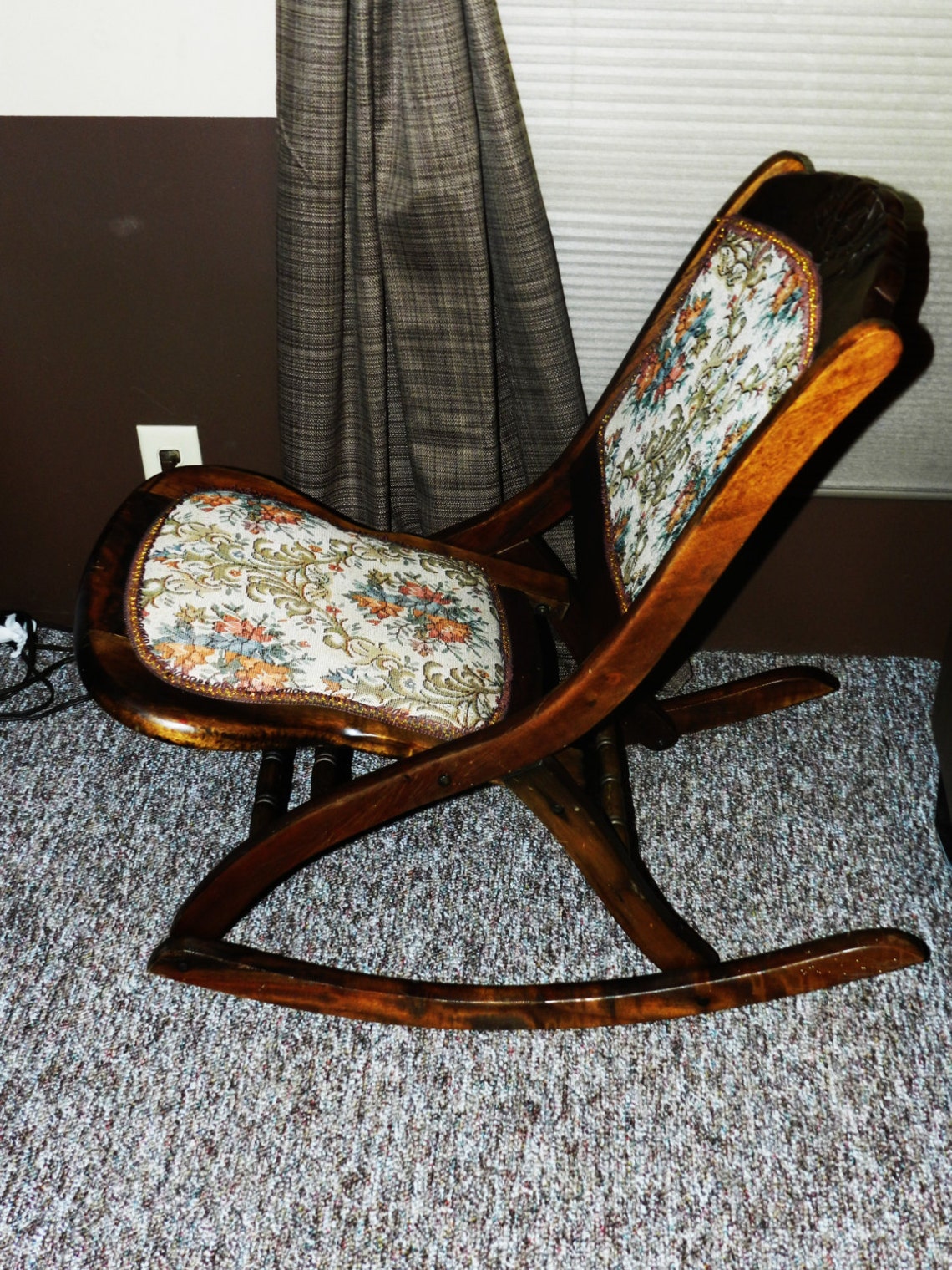 Antique Folding Sewing Rocker / Rocking Chair Etsy
