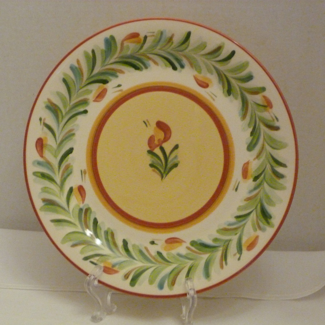 Gail Pittman Hand Painted 10.5 Inch Dinner Plate Siena Early Etsy