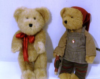 Collectible Boyds Bears Lot of Two (2) Grands ours artisanaux: Elfe de Noël Gregory B. Elfbeary et Willie B. Luved