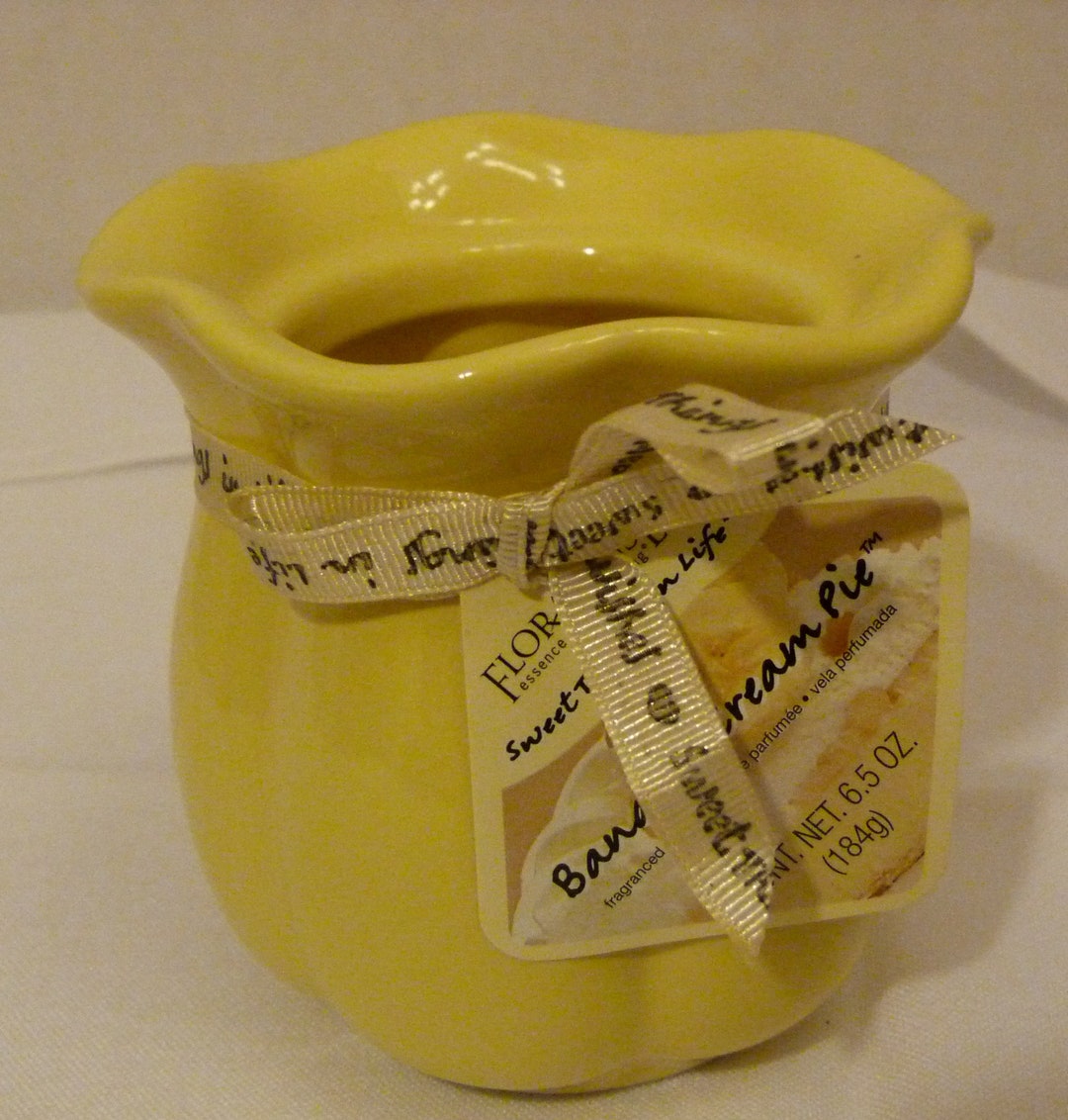 Florasense Ceramic Yellow Candle Holders Set of Two 2 New Etsy