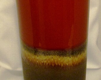 Crate & Barrel Reactive Glaze  Art Pottery Sausalito Tall 14" Vase Made in Portugal