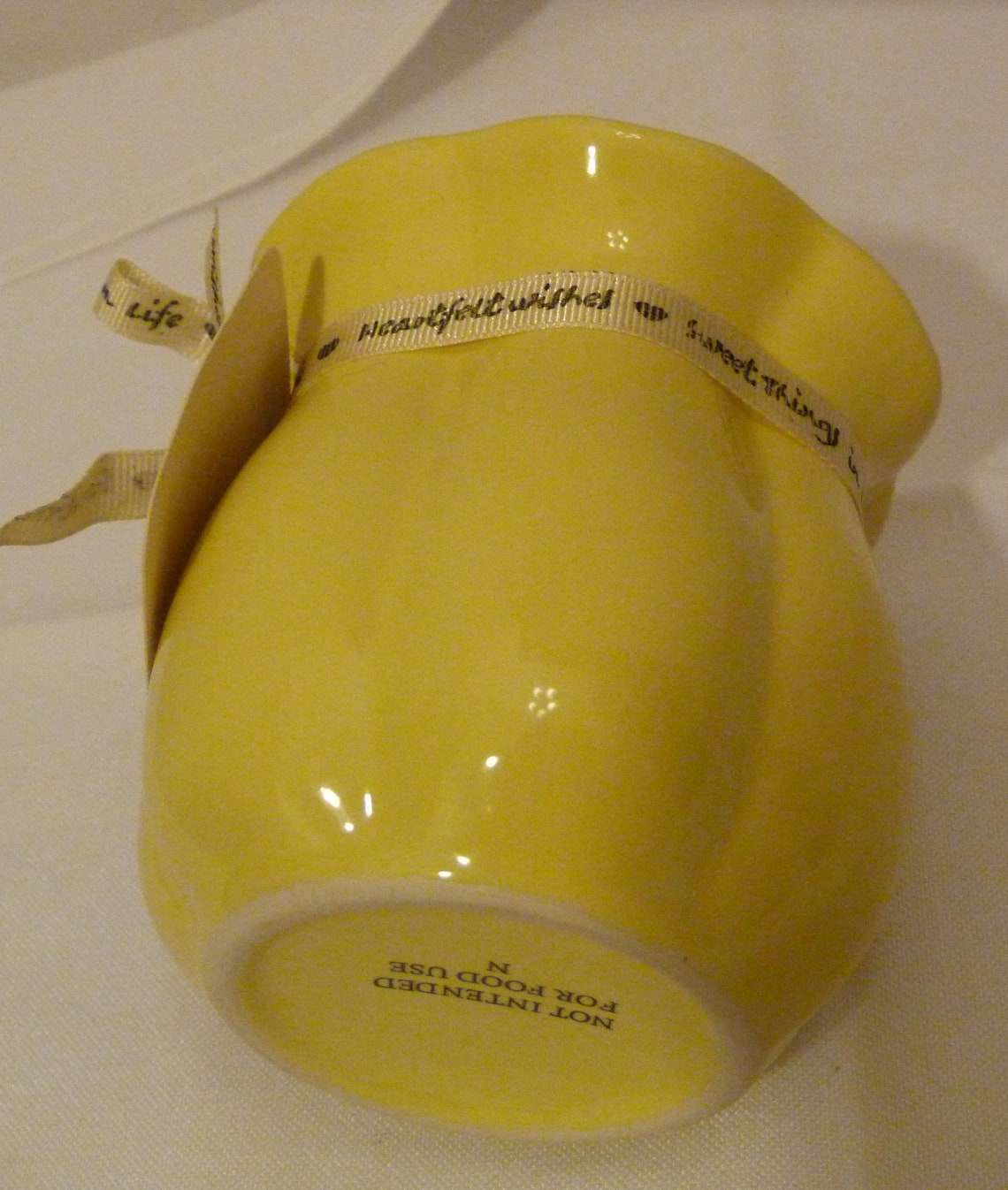 Florasense Ceramic Yellow Candle Holders Set of Two 2 New Etsy