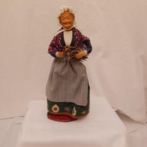 Santon de Provence Handcrafted 12 Inch Folk Art Country Lady Figurine Made in France by Claude Carbonel