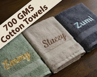 Personalized Embroidered Name Towel, Custom Bath Towel, Monogram Towel Gift, Wedding Gift, Housewarming Gift, Custom Bathroom Decor