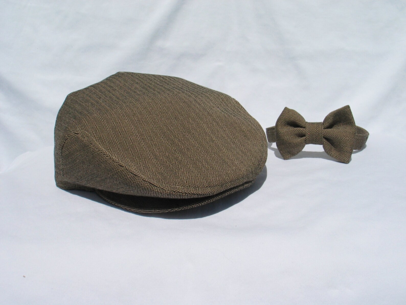 Herringbone Page Boy Hat Suspenders Bow Tie School Photos Etsy Canada