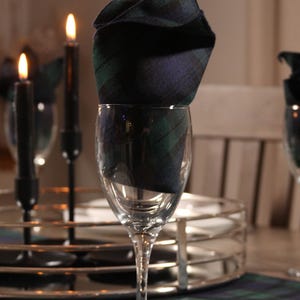 Black Watch Tartan Table Runner: Navy Green Plaid Christmas Decor image 3