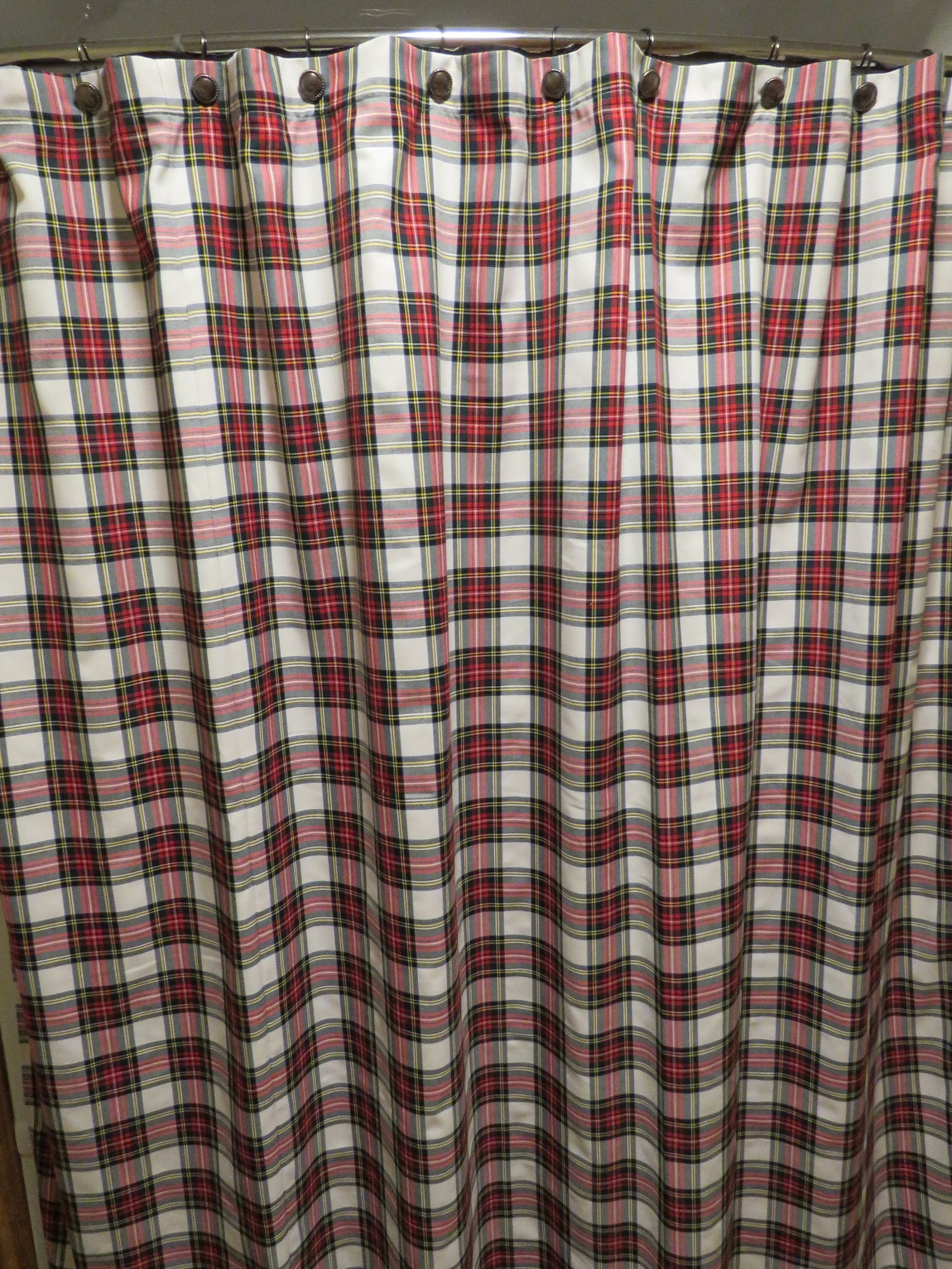 Dress Stewart Tartan Shower Curtain, Plaid Shower Curtain, Christmas
