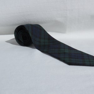 NeckTie, Black Watch Tartan Necktie For The Father of Groom