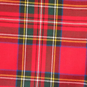 Royal Stewart Tartan Fabric, Red Plaid Christmas Decor image 4