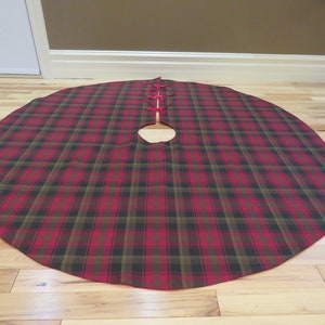 Tree Skirt, Maple Leaf Tartan Christmas Tree Skirt For Farmhouse Décor