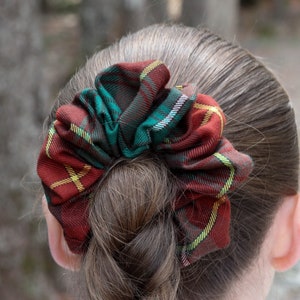 Scrunchies, Prince Edward Island Tartan Scrunchie Teenager Gift, Tartan Wrist Scrunchie, PEI Tartan Scrunchie