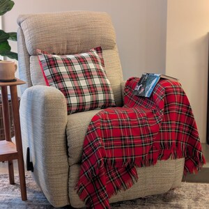 Royal Stewart Tartan Kissenbezüge für Weihnachtsdekor Bild 3