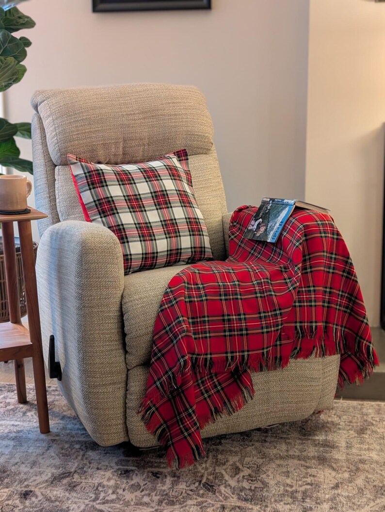 Royal Stewart Tartan Kissenbezüge für Weihnachtsdekor Bild 3