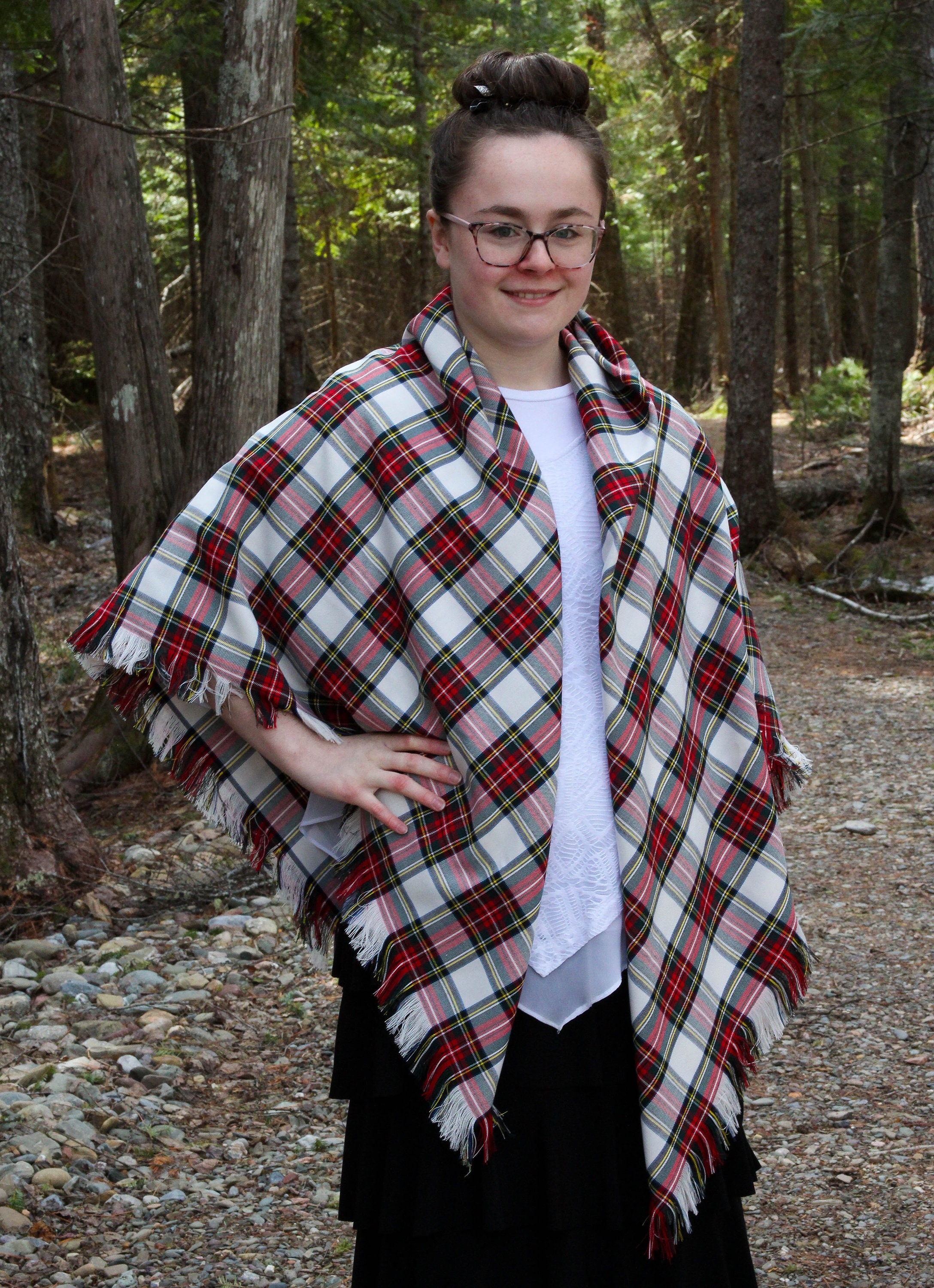 Lost Pattern Checkerboard Twilly Scarf