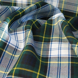 Material, Dress Gordon Tartan Fabric by Yard,  Gordon Tartan Uniform Fabric,  Plaid Gordon Material for Gordon Family Events