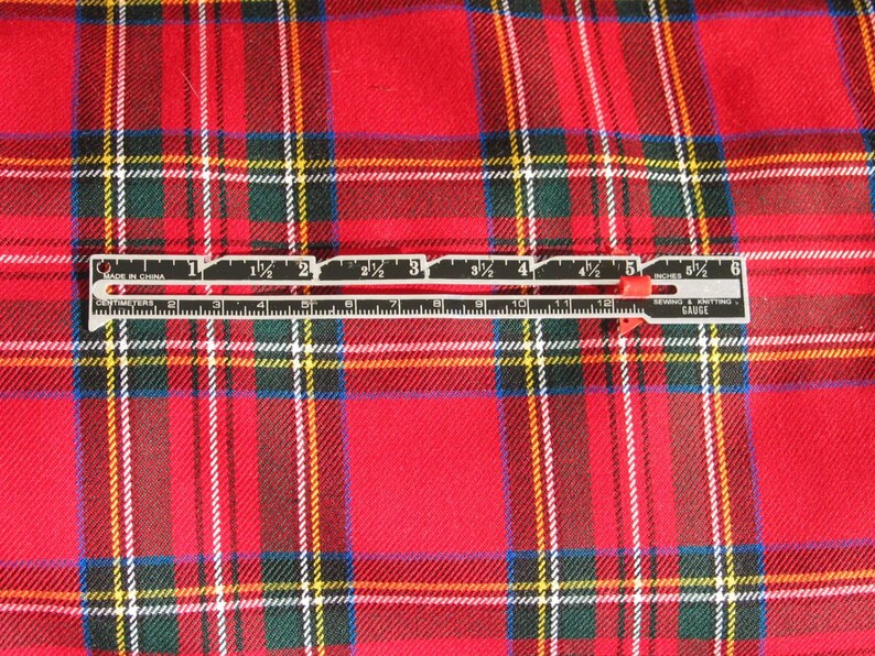 Royal Stewart Tartan Fabric, Red Plaid Christmas Decor image 3