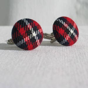 Quebec Tartan Cuff Links Business Man Gift