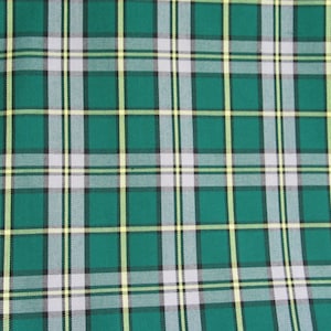 Fabric, Cape Breton Tartan Fabric Canadian Plaid Material, Green Canadian Tartan Fabric
