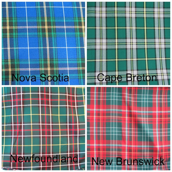 Canadian Tartan Fabric Swatches Pack