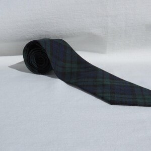 NeckTie, Black Watch Tartan Necktie For The Father of Groom