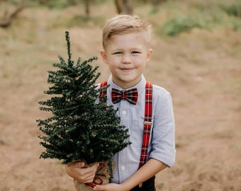 Royal Stewart Bow Tie and Suspenders