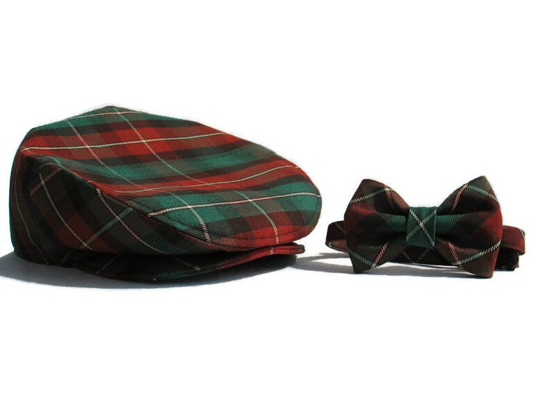 Prince Edward Island Tartan Flat Cap Bow Tie and Suspenders Etsy