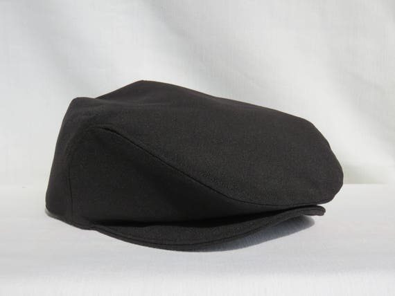 boys black flat cap