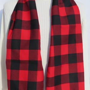 Sciarpa, Sciarpa a quadri Buffalo, Sciarpa da boscaiolo rossa e nera