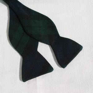 Black Watch Tartan Self-Tie Bow Tie, Formal Event Accessory