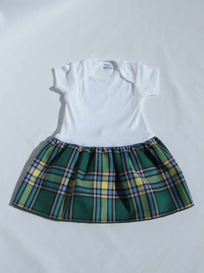 Alberta Tartan Baby Outfit Alberta Tartan Skirt Baby Tartan Onesie First Birthday Tartan Outfit Alberta Tartan Baby Onesie Green Tartan