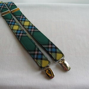 Suspenders, Alberta Tartan Wedding Suspenders For Groomsmen and Ring Bearer
