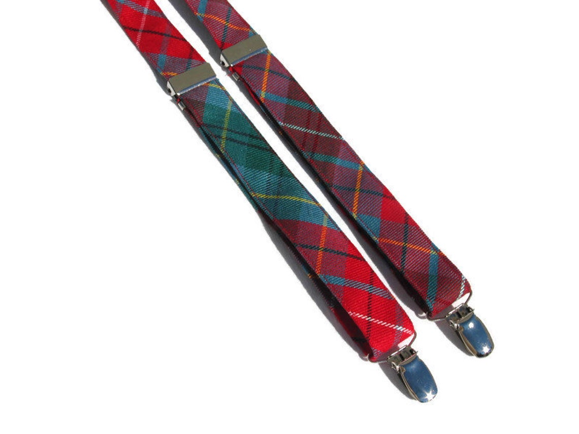 British Columbia Tartan Flat Cap Bow Tie and Suspenders Set A Etsy