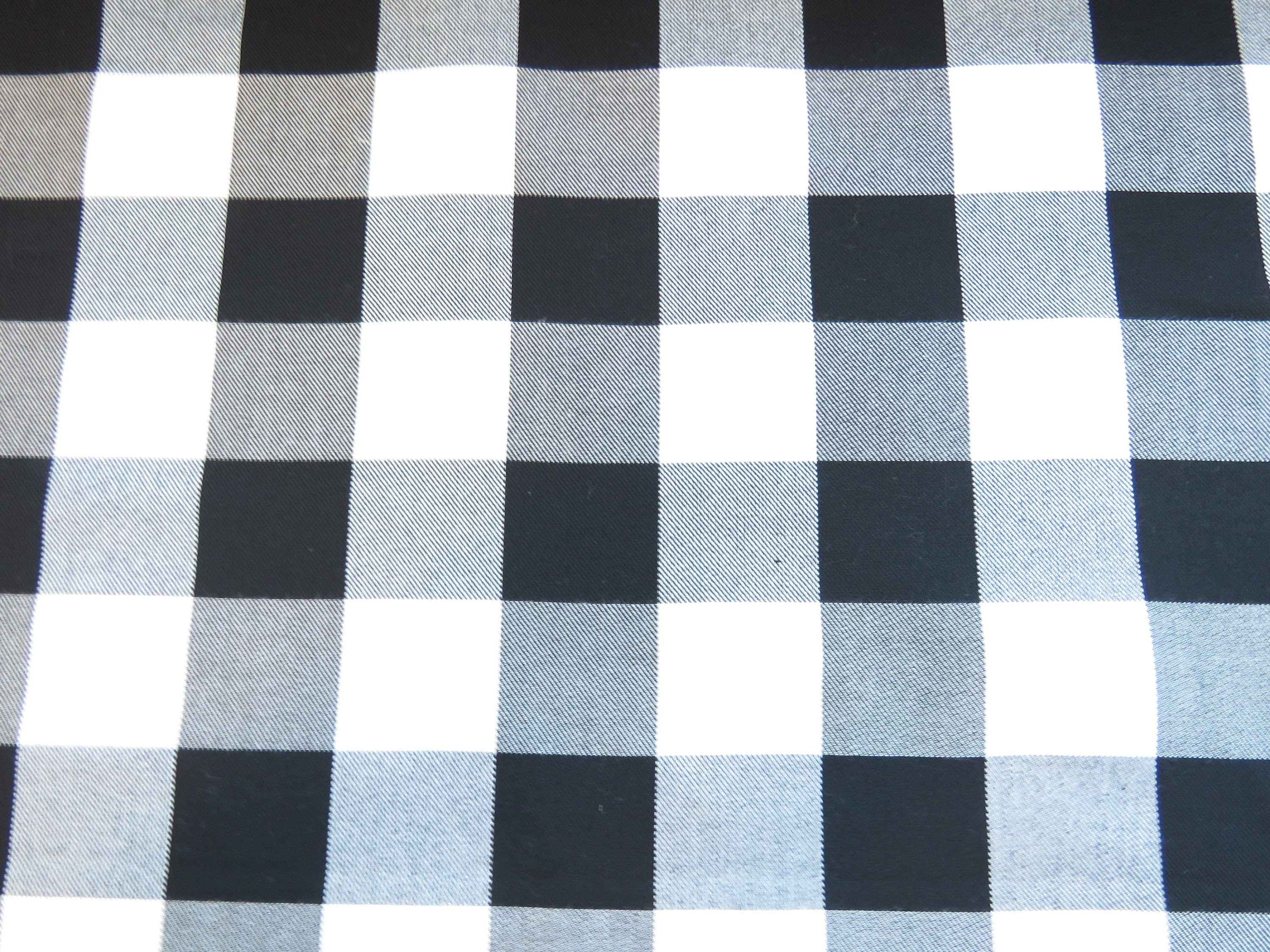 Buffalo Tartan Fabric, Black and White Buffalo Check Material by the Yard -   Canada