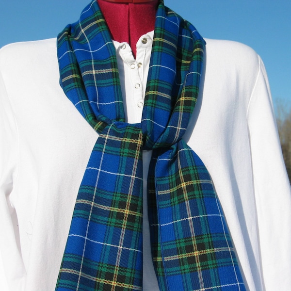 Scarf Nova Scotia Tartan Scarf #NovaScotiaStrong, Blue Plaid Scarf Your Gift From Atlantic Canada, Made in Canada Scarf