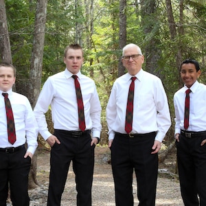 Corbata de cuello, corbata de tartán con hojas de arce, corbata de boda diplomática canadiense